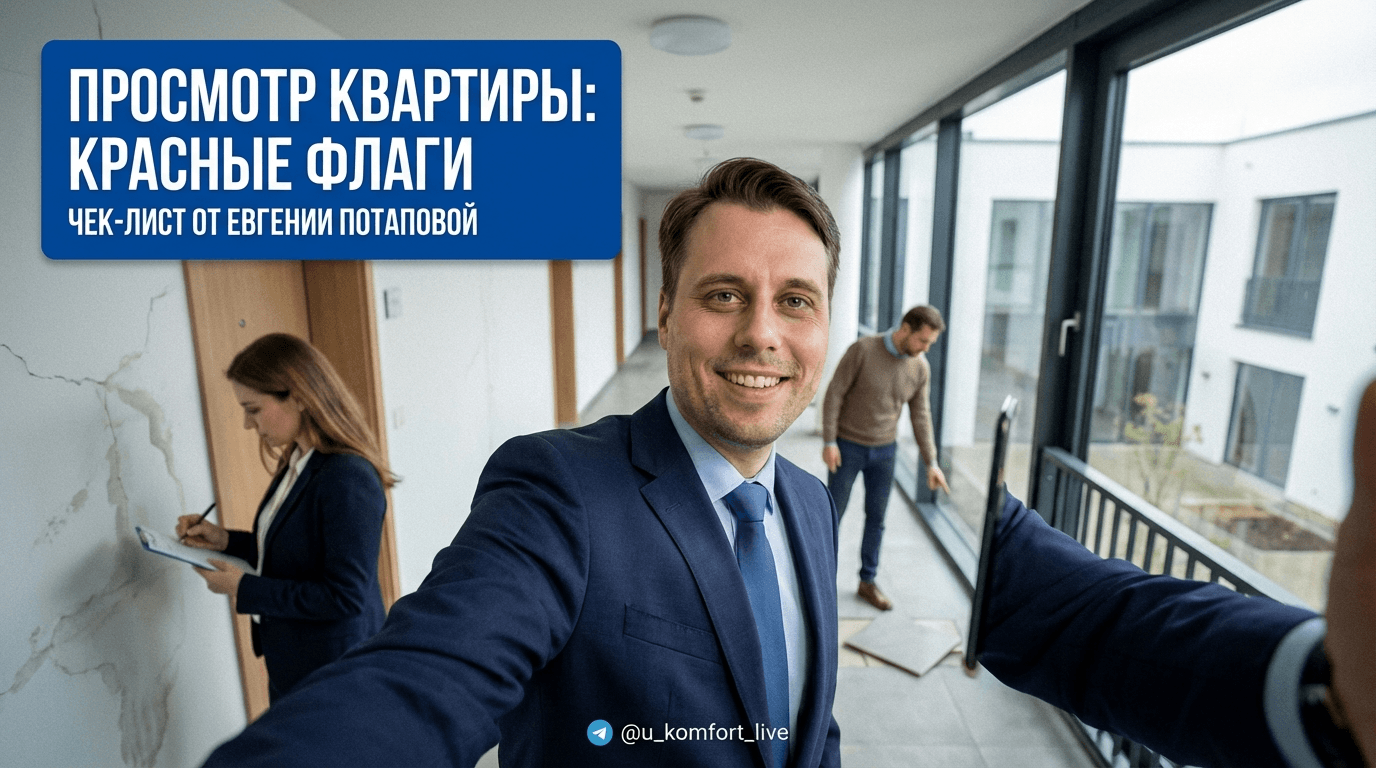 Просмотр квартиры: чек-лист красных флагов от риэлтора Евгении Потаповой