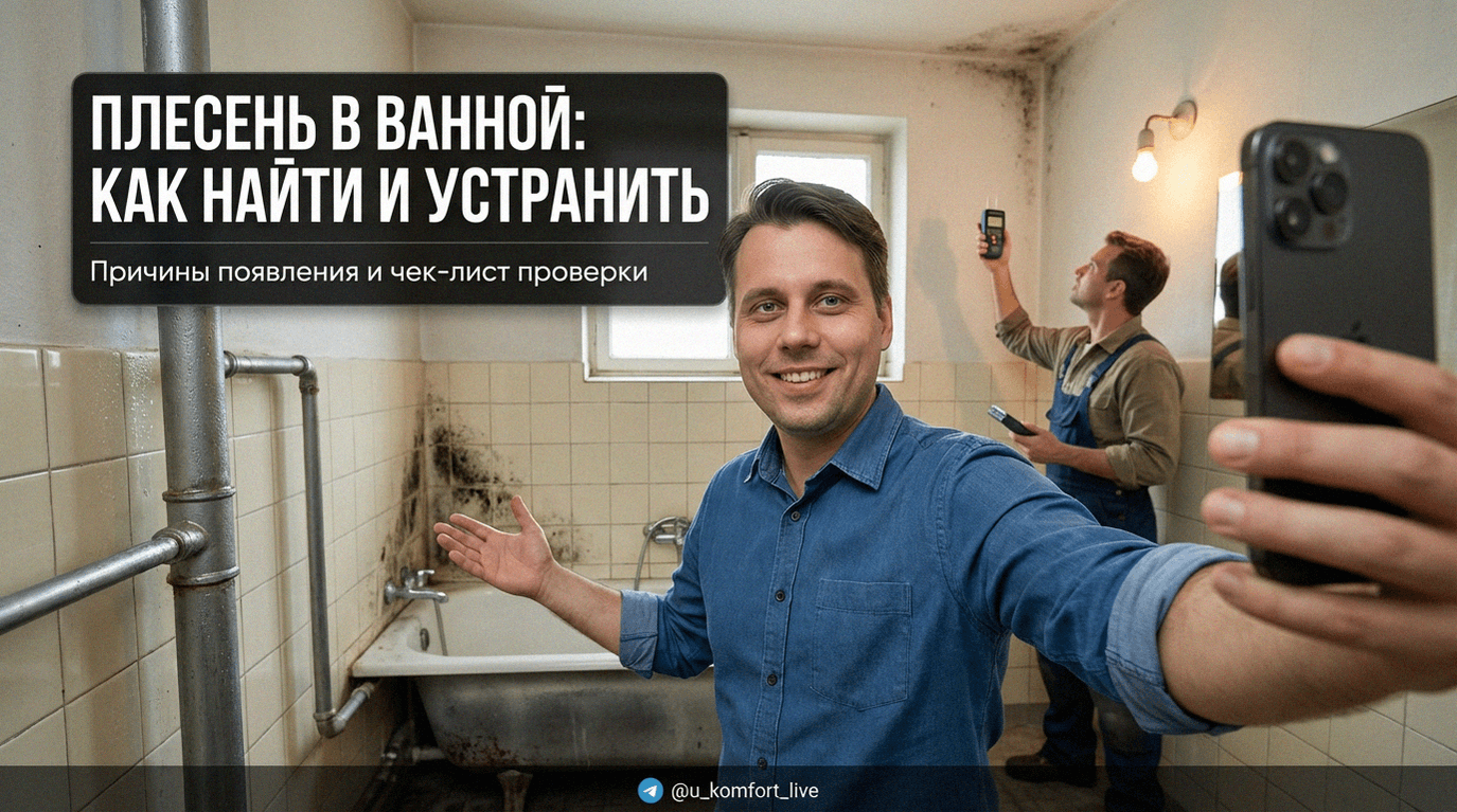 Плесень в ванной: почему она появляется и как проверить санузел