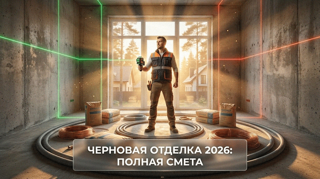 Пример черновой отделки квартиры с расчетом сметы и сроков ремонта на 2026 год