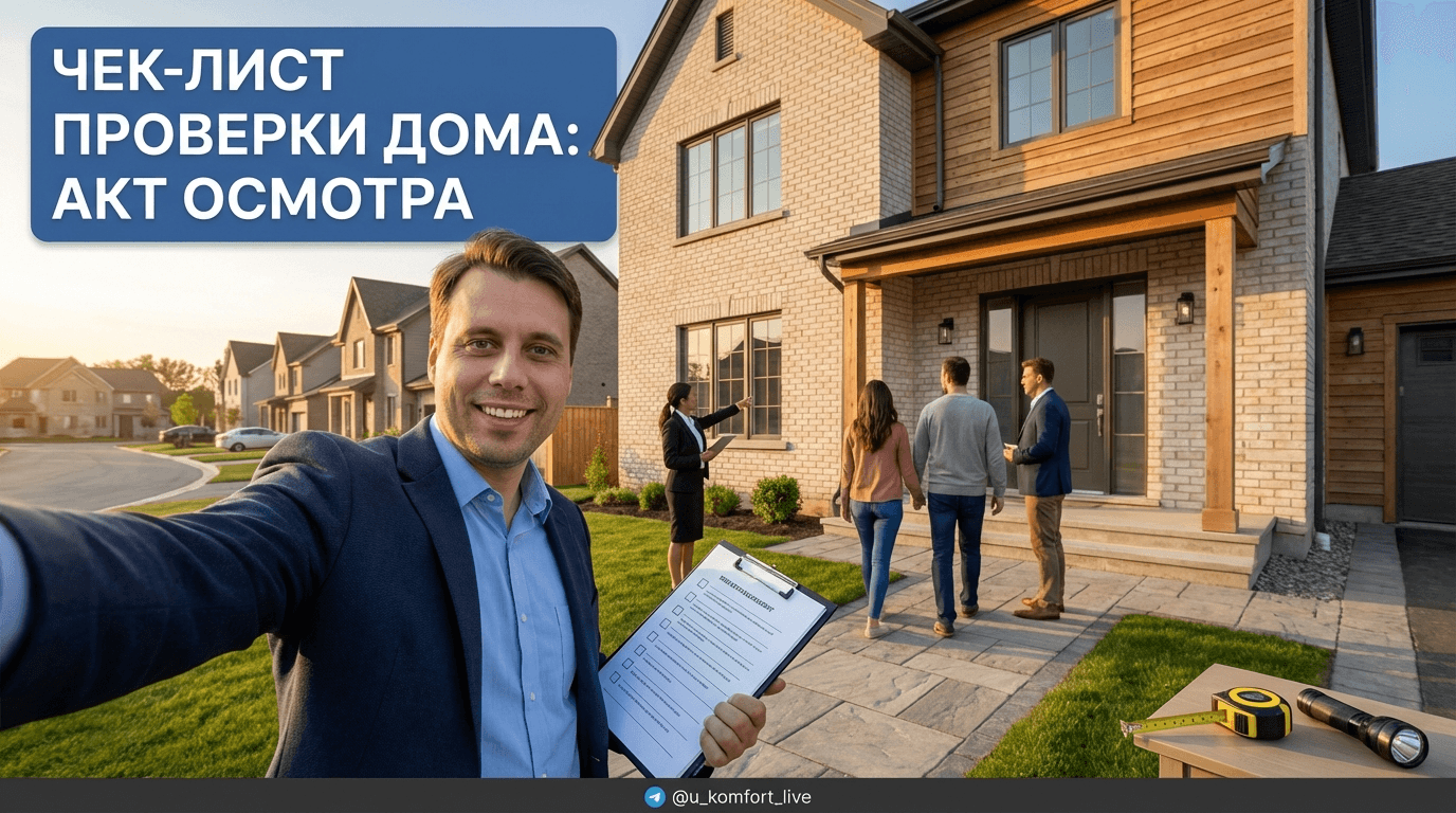 Осмотр дома перед сделкой: чек-лист для проверки и образец акта