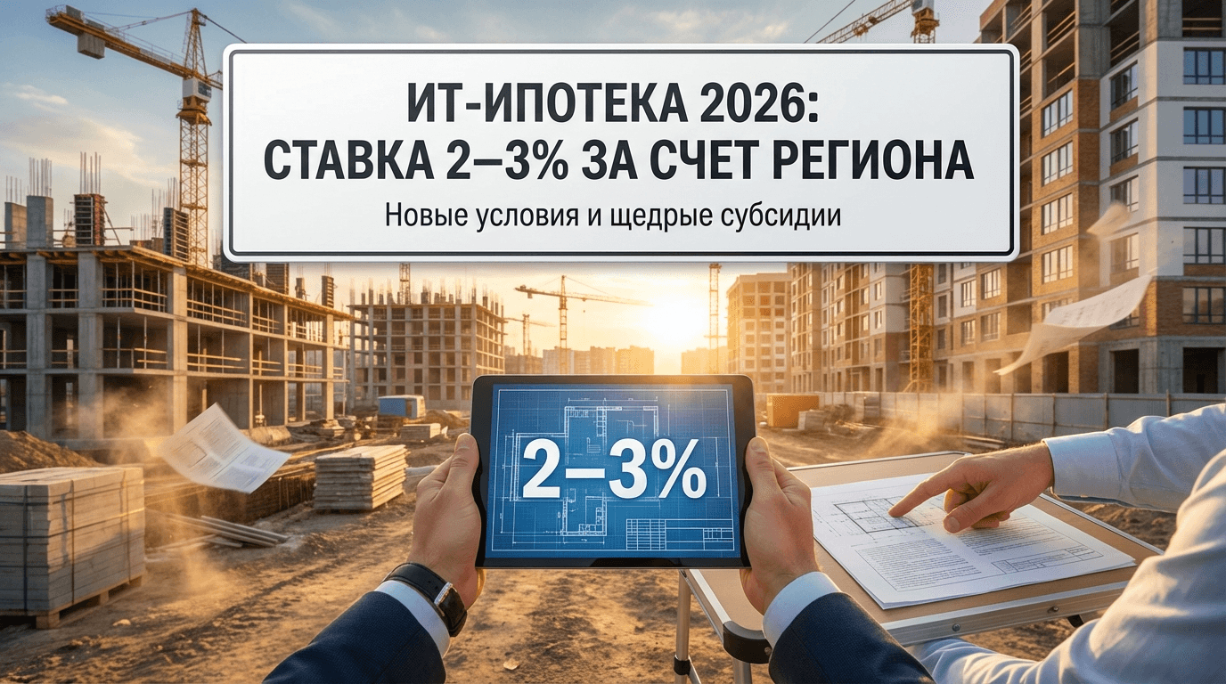 ИТ-ипотека 2026: новые условия снижения ставки за счет бюджета региона