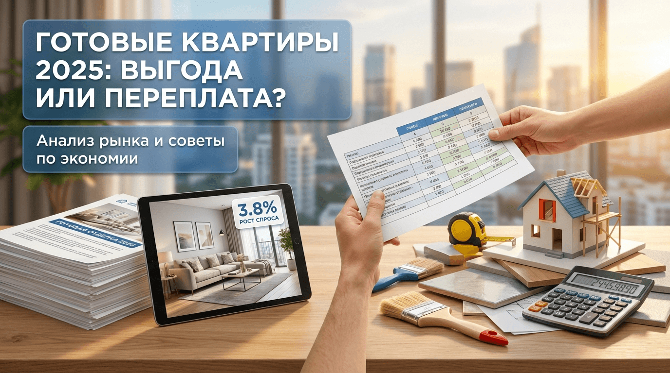 Новостройки с отделкой: спрос вырос на 3,8% в 2025 году