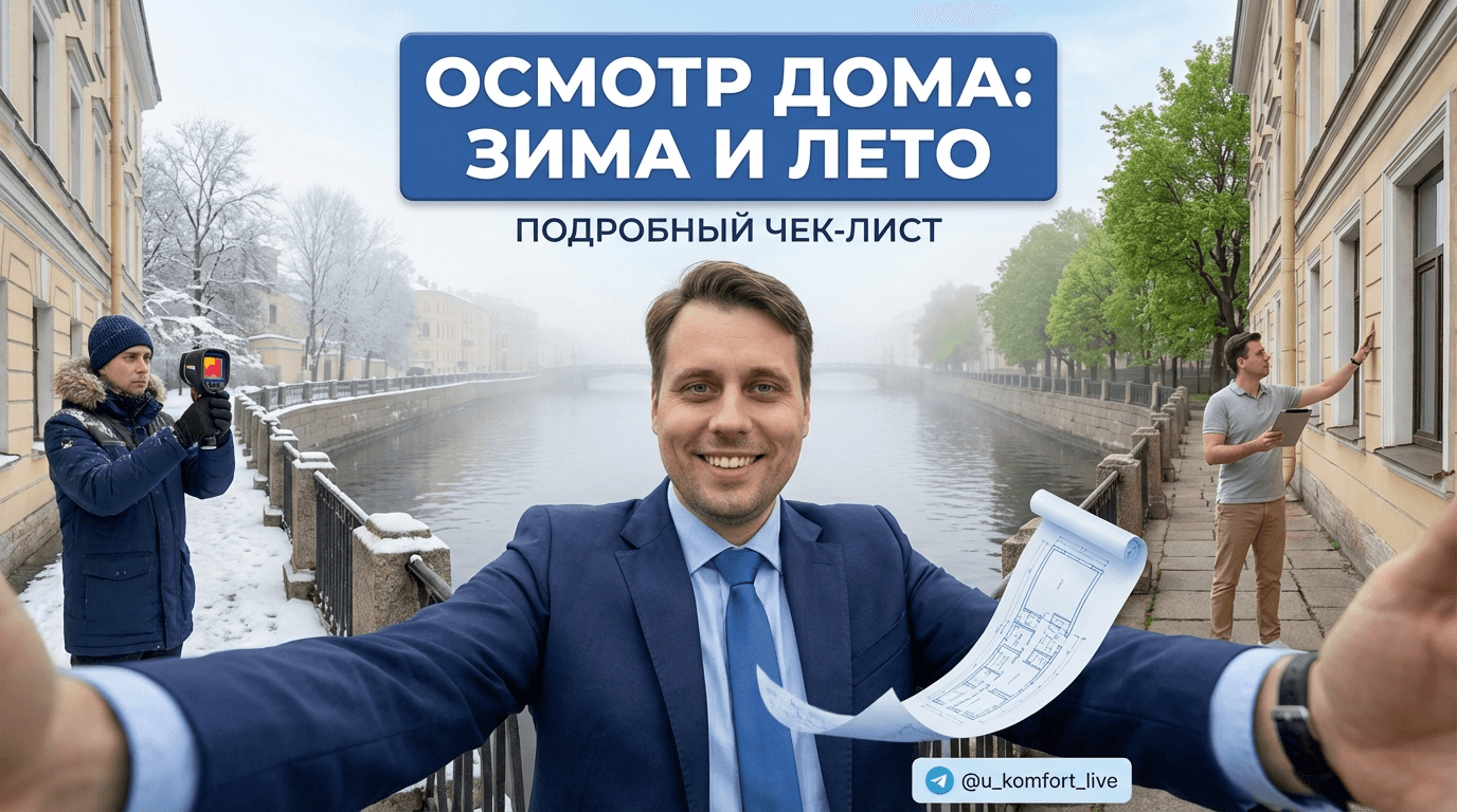 Осмотр дома зимой и летом: что проверять — подробный чек-лист