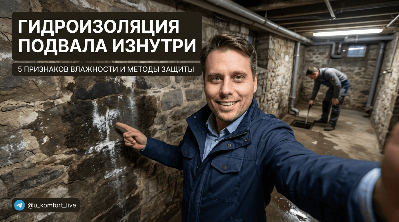 Гидроизоляция подвала изнутри: 5 признаков влажности и методы защиты