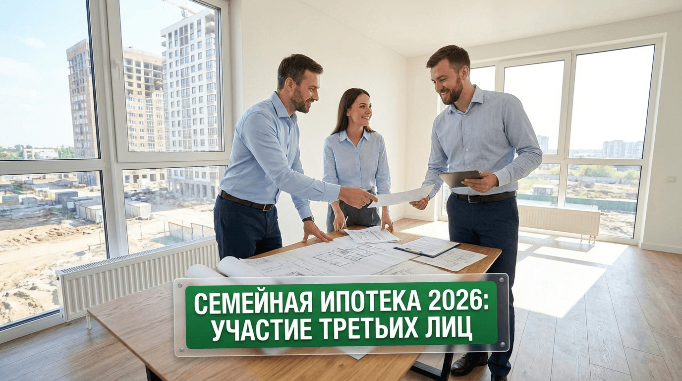 Семейная ипотека в Совкомбанке 2026: условия и участие третьих лиц
