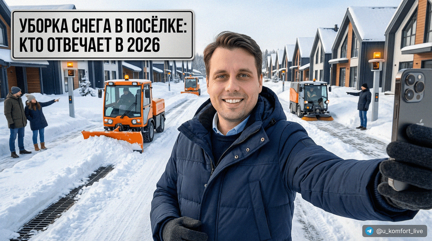 Уборка снега в посёлке: кто отвечает за чистку дорог в 2026 году