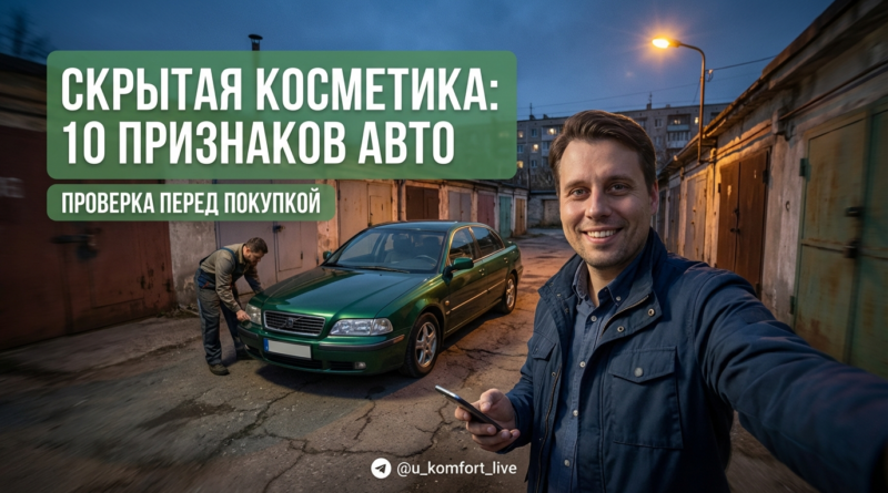 Осмотр кузова автомобиля на наличие скрытых дефектов и следов предпродажной подготовки