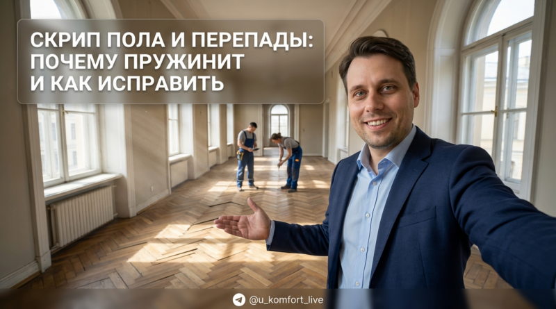 Ремонт пола: почему покрытие пружинит и скрипит, методы исправления