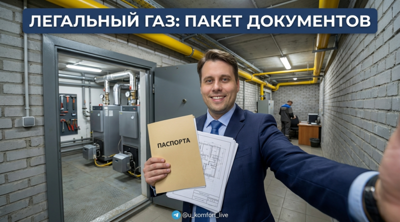 Пакет документов и технический паспорт для регистрации и установки газового котла