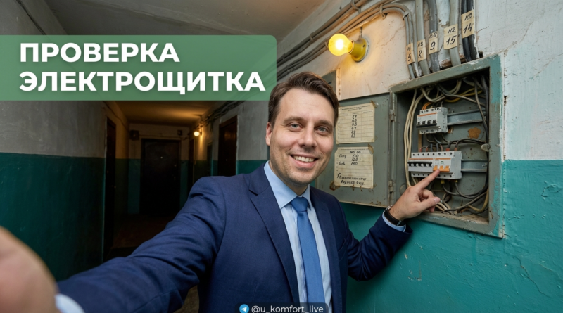 Визуальный осмотр домашнего электрощитка и проверка маркировки автоматов