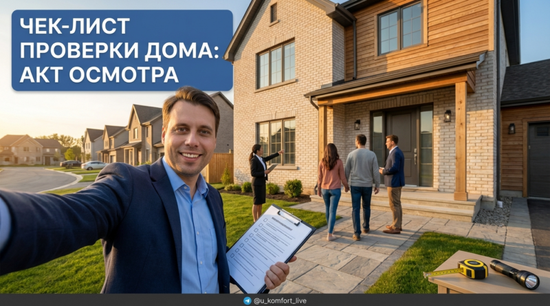 Чек-лист для проверки дома перед покупкой и образец акта осмотра