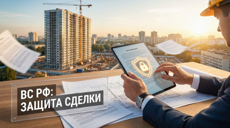 Судебный молоток и документы на фоне недвижимости, иллюстрация оспаривания сделок при банкротстве по разъяснениям ВС РФ