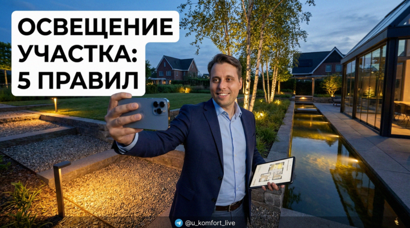 Примеры уличного освещения на загородном участке: подсветка дорожек, фасада и ландшафта