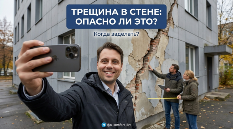 Как заделать опасную трещину в стене дома своими руками