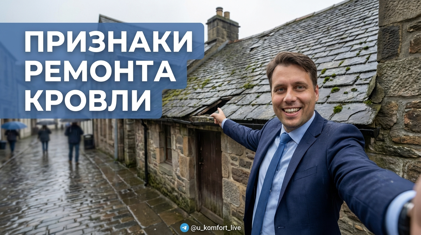 Поврежденная крыша дома с видимыми дефектами, требующая ремонта