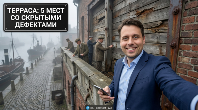 Проверка деревянной террасы на наличие скрытых дефектов и гнили