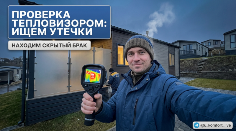 Тепловизионное обследование частного дома для поиска утечек тепла и скрытых дефектов