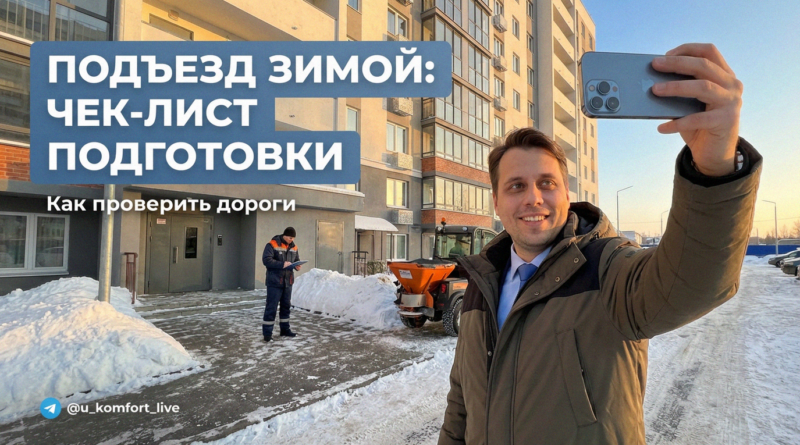 Расчищенный от снега подъезд к частному дому зимой